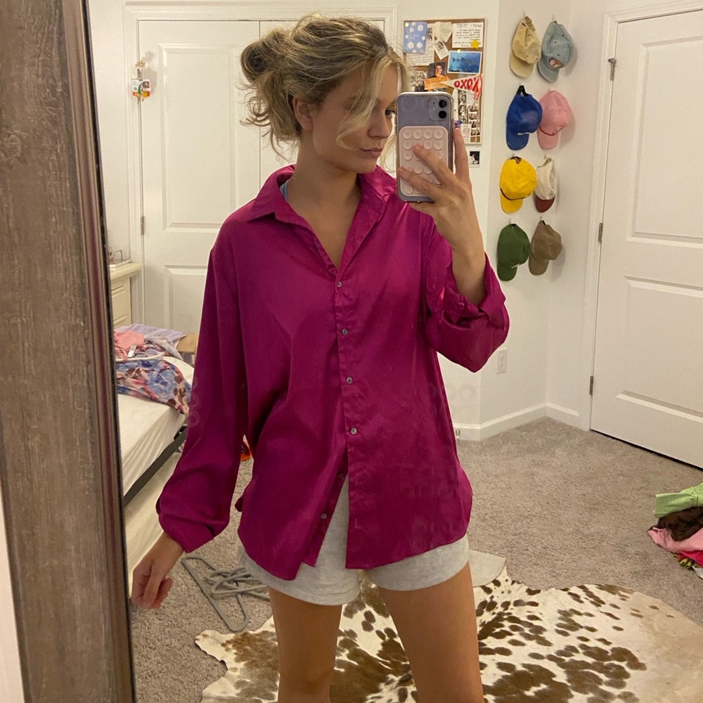 Bestie pink silky top